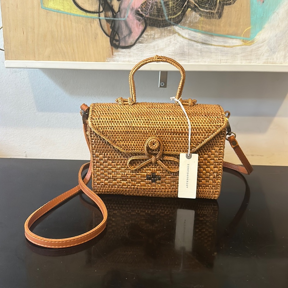 Anthropologie Tan Crossbody Bag